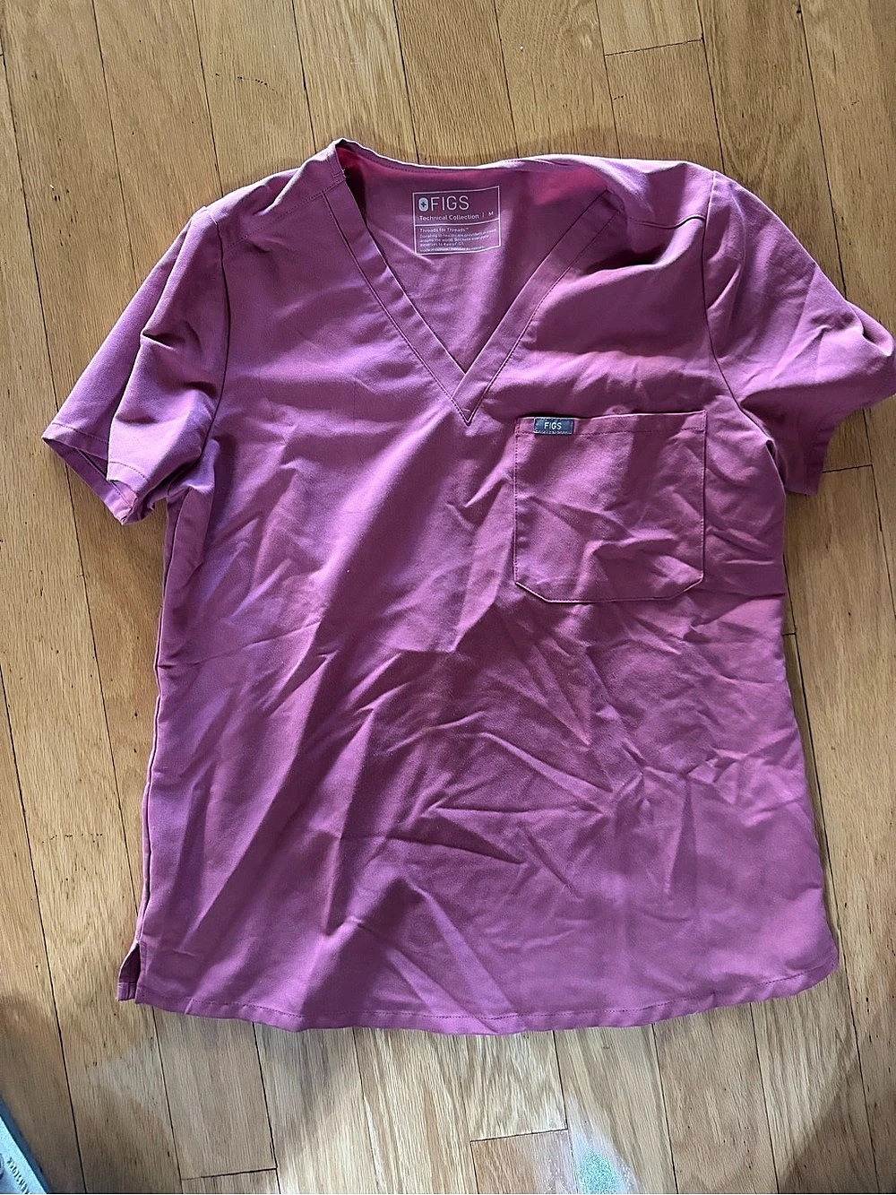 FIGS Scrub Top Pink Scrub Top Size Medium